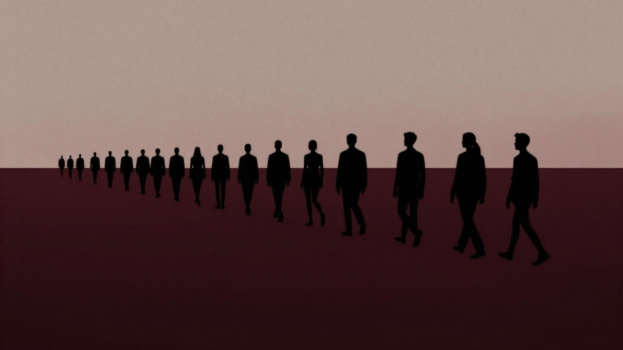 夜明け前、ただ生きるために動き続ける影の群れ