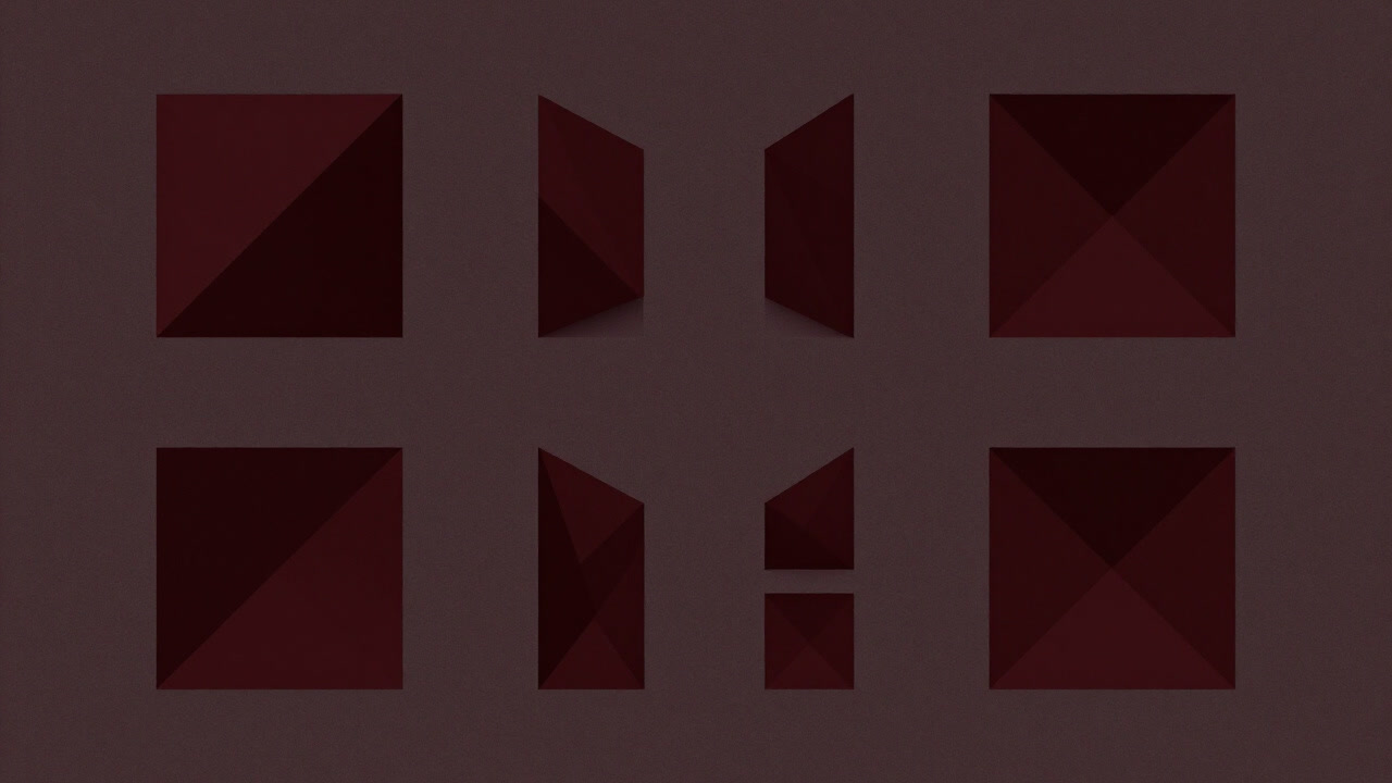 左右対象の抽象的な幾何模様がバランスよく配置された背景