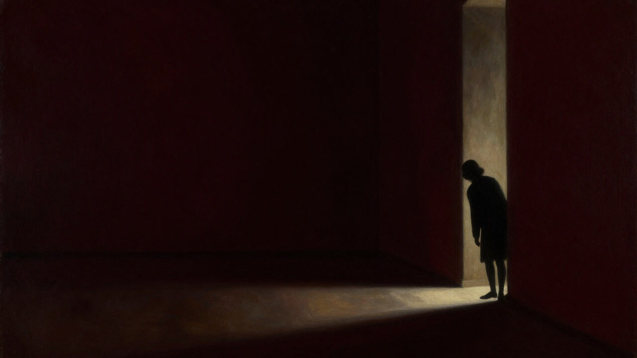 漆黒の背景から一点の光が人物を浮かび上がらせるバロック様式の絵画風景