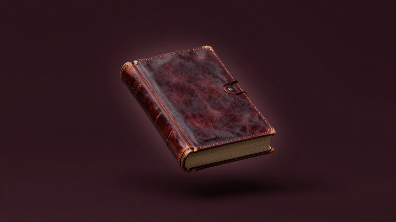 An old philosophical tome floating in mid-air, radiating a halo of light