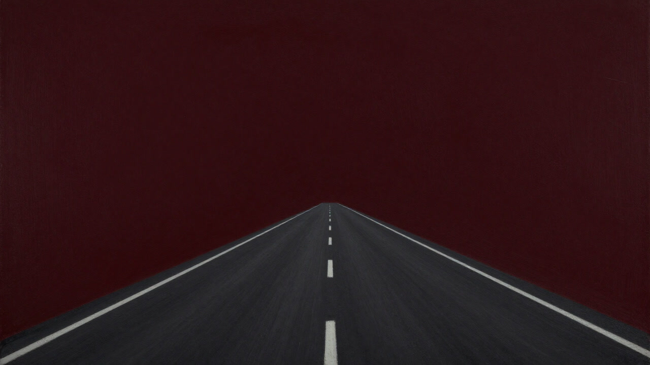 Illustration of a road drawn in perspective stretching into infinity