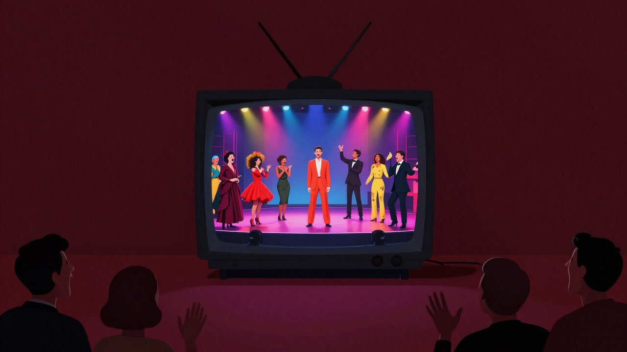 煌びやかなステージで司会者と次々登場する出演者が笑顔と悲鳴を交互に浮かべる光景