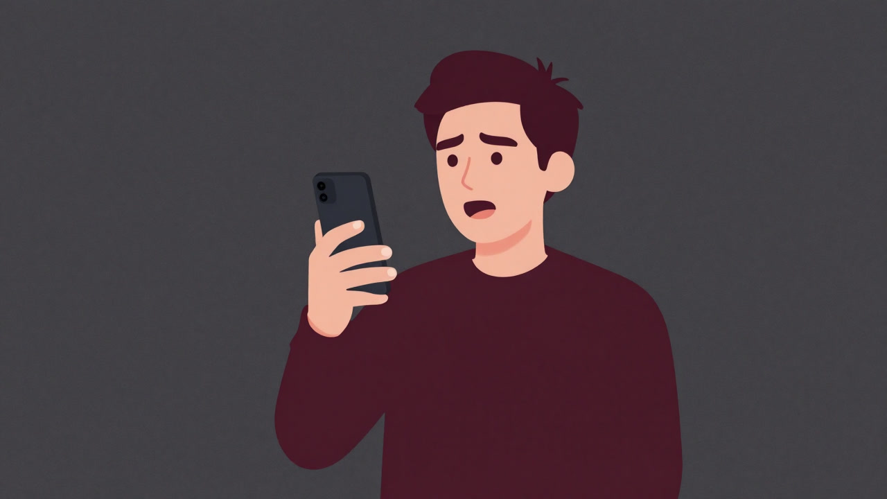 A comedic illustration of a person recording a video message on a smartphone