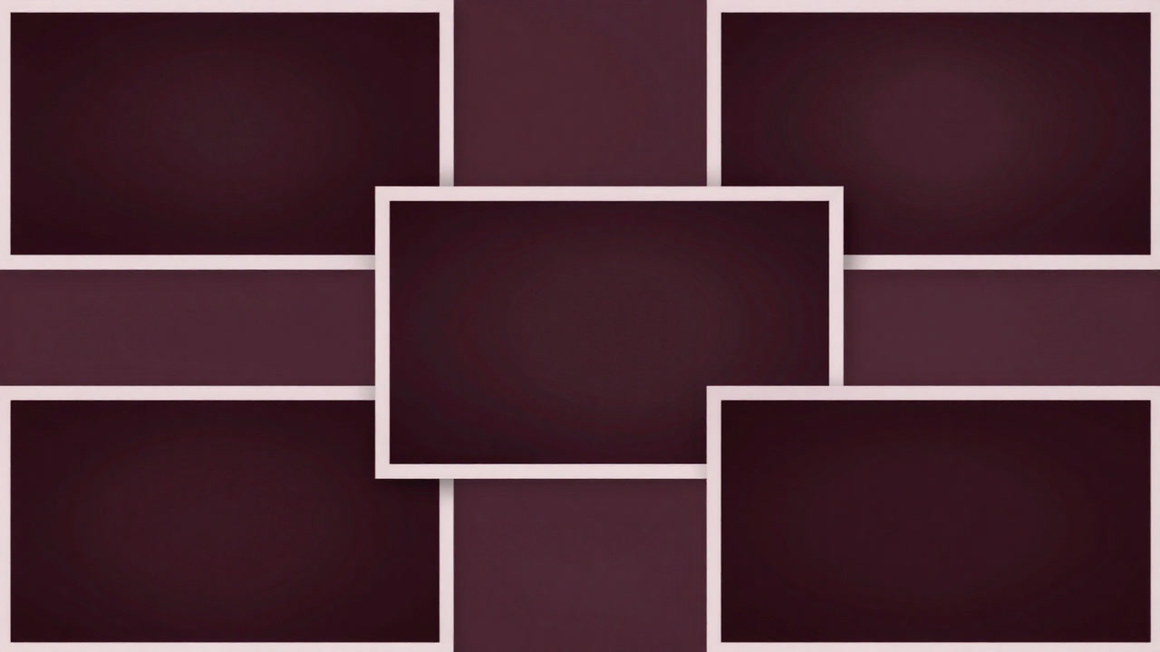 Image of overlapping video frames merged as cut-and-paste fragments representing a video montage