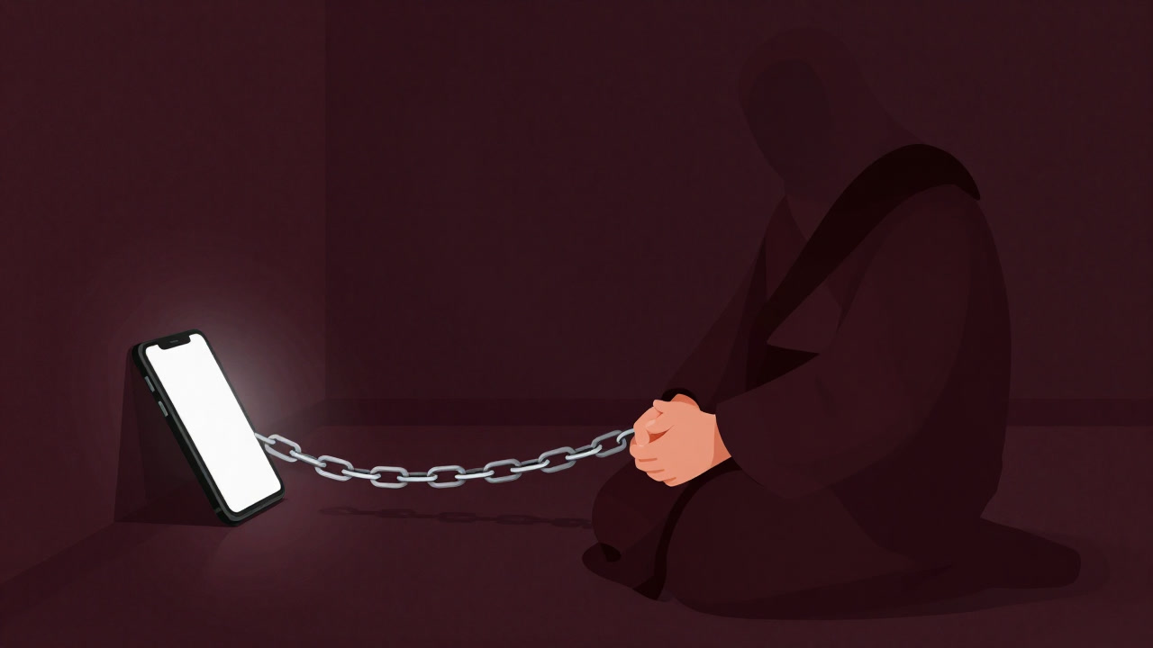 Silhouette of a person in candlelight, looking into emptiness like an ascetic monk who has relinquished their smartphone