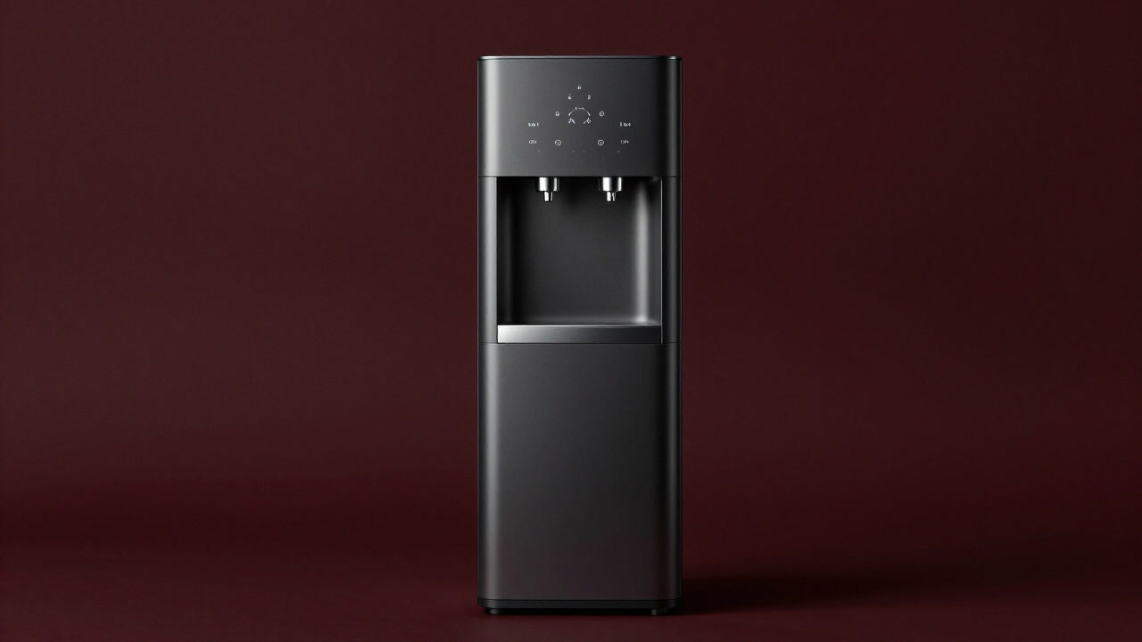 スタイリッシュなキッチンに鎮座し、堂々とした態度で冷水と温水を提供するウォーターサーバー