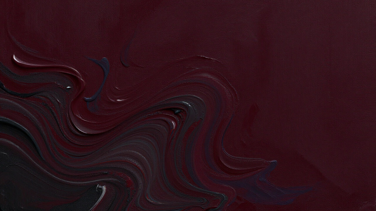 Close-up of a canvas covered in overlapping wet paint blobs, creating a chaotic colorful texture.