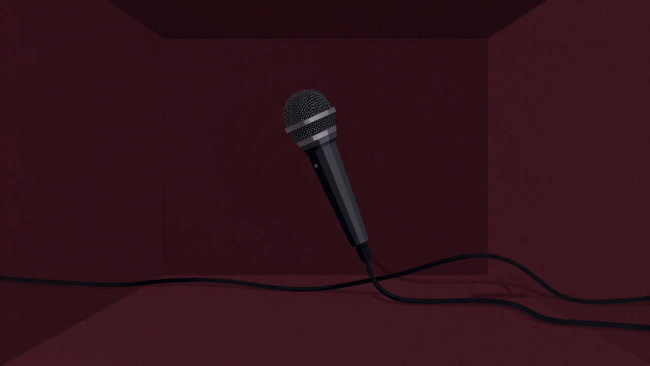 Image of a hidden microphone tangled in phone wiring in a dimly lit room.