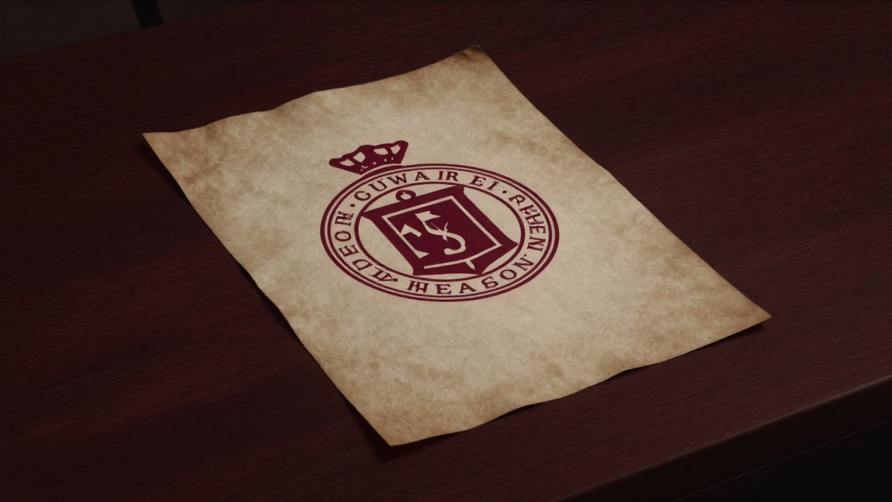 Photo of aged parchment stamped ominously with a court seal.