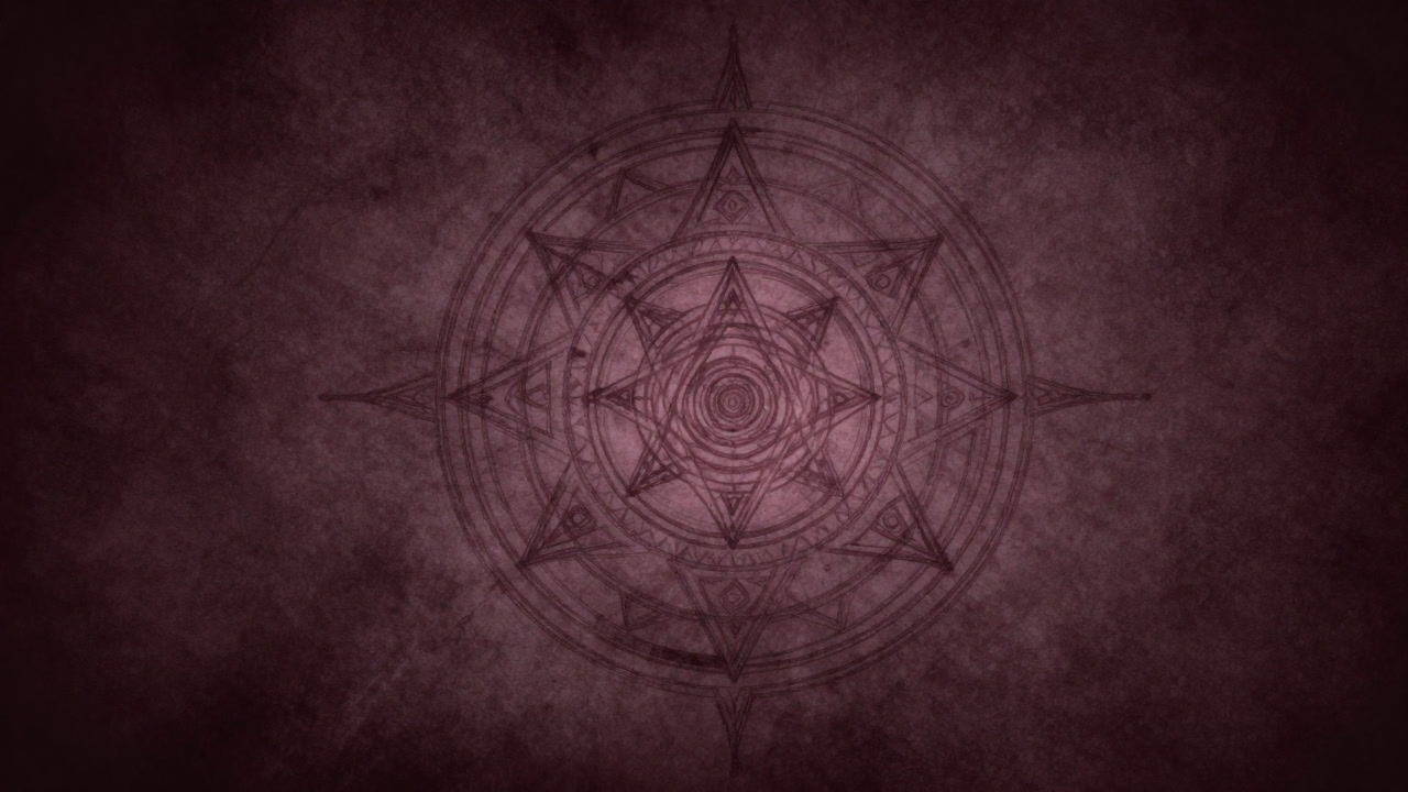 複雑な幾何学模様が紙に描かれたヤントラのイラスト。